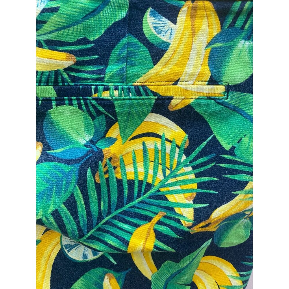 Old Navy Women's Size 18  Banana Lime Tropical Pixie Ankle Pants - Picture 6 of 13